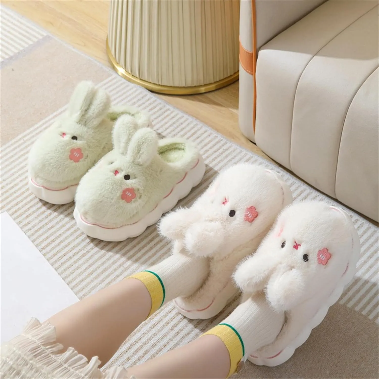 Bunny Cotton Slippers - Home Cartoon Slippers for Men & Women