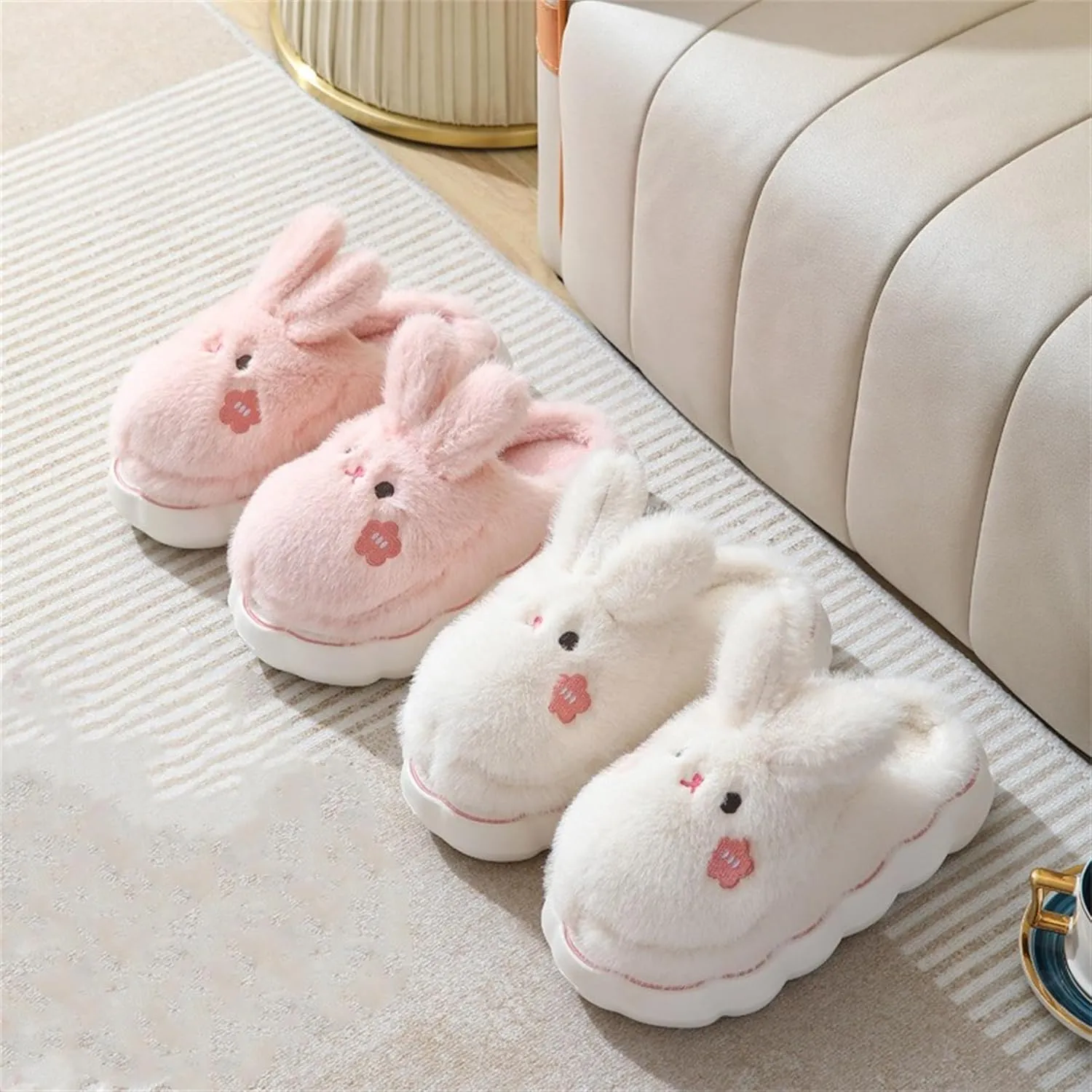 Bunny Cotton Slippers - Home Cartoon Slippers for Men & Women