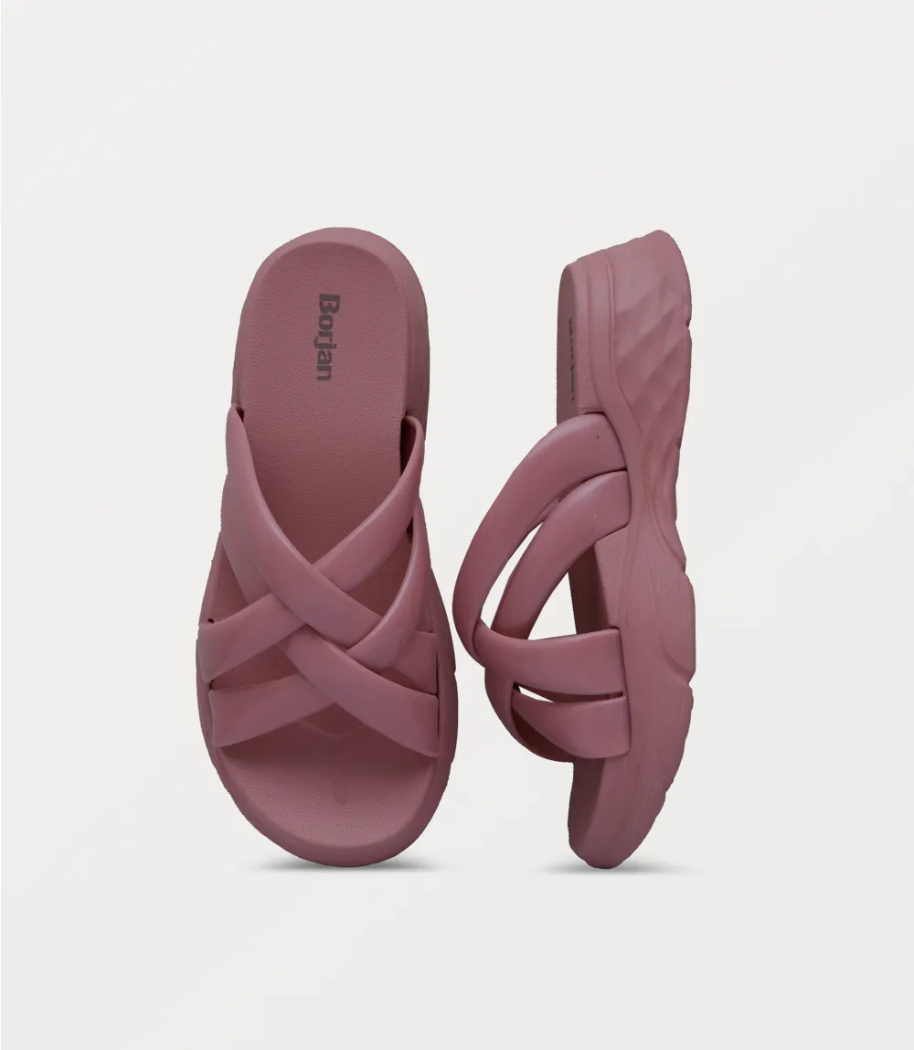 BW10276-PINK-Women Casual Slipper