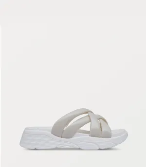 BW10276-WHITE-Women Casual Slipper