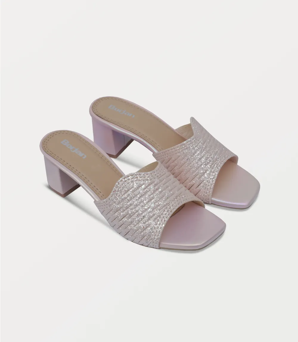 BW10287-PINK-Women Slipper Heel