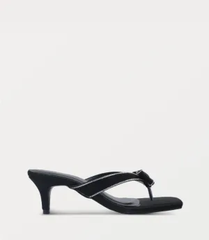 BW10365-BLACK-Women Chappal Heel