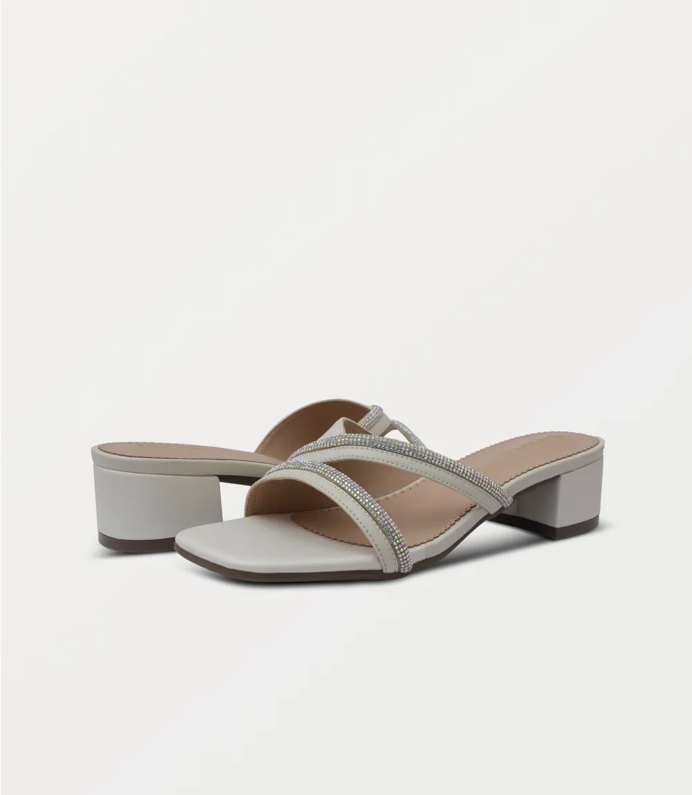 BW10395-IVORY-Women Slipper Heel