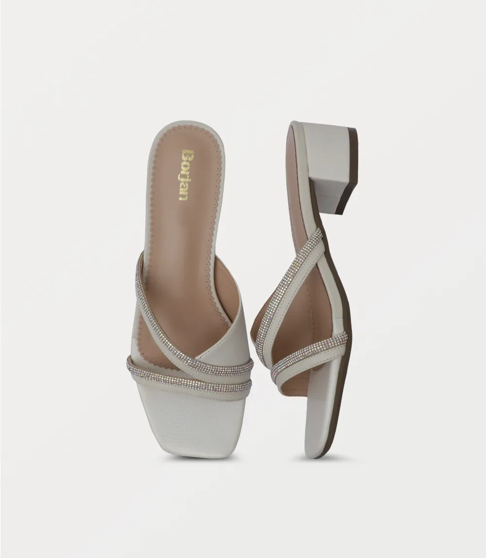 BW10395-IVORY-Women Slipper Heel