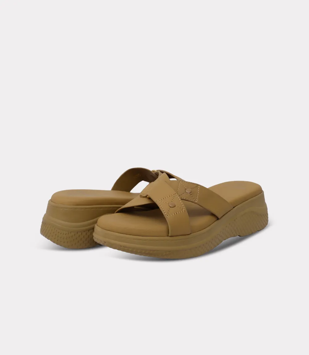 BW10426-MUSTARD-Women Comfort Slipper