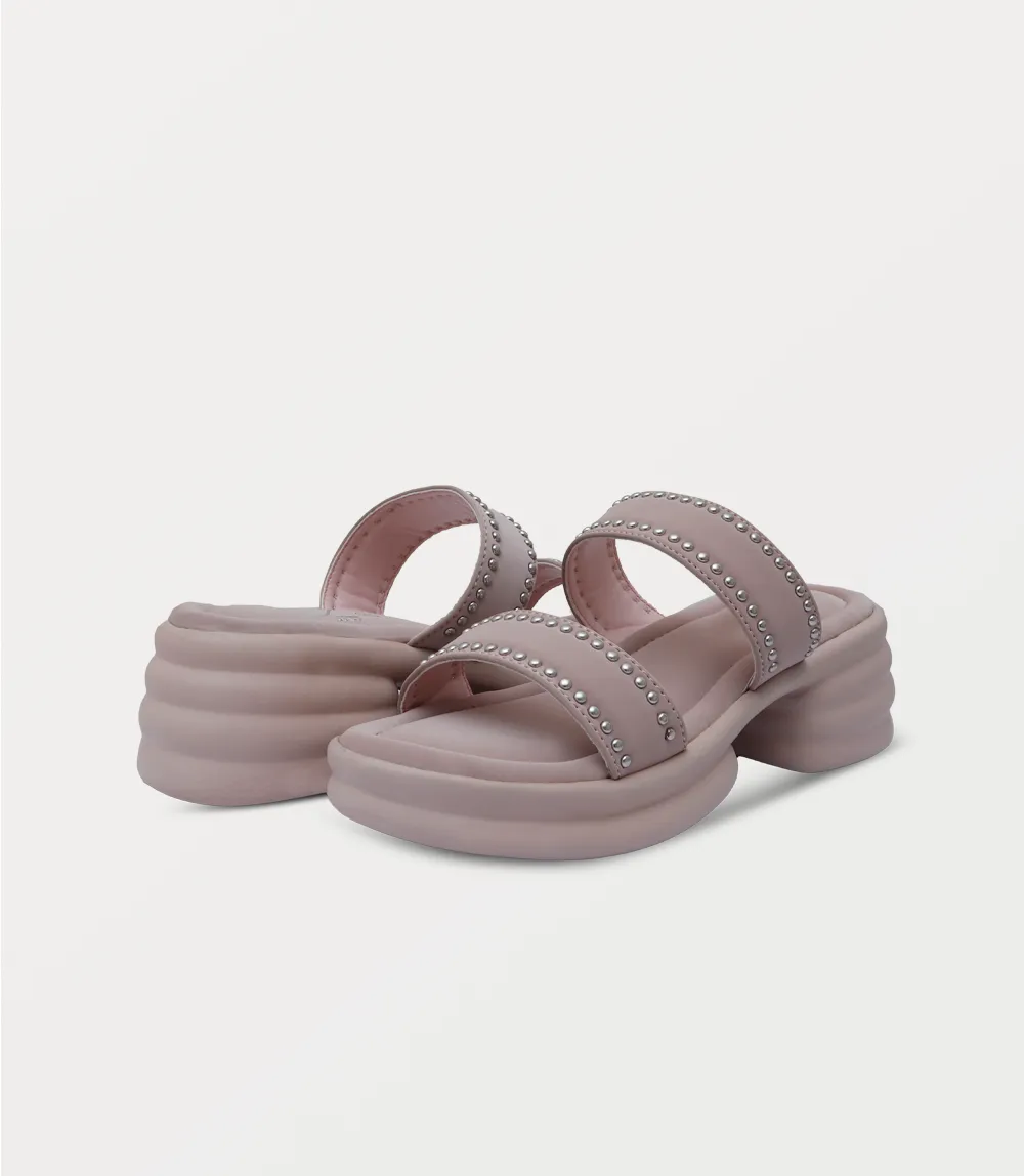 BW10467-LILAC-Women Platform Slipper