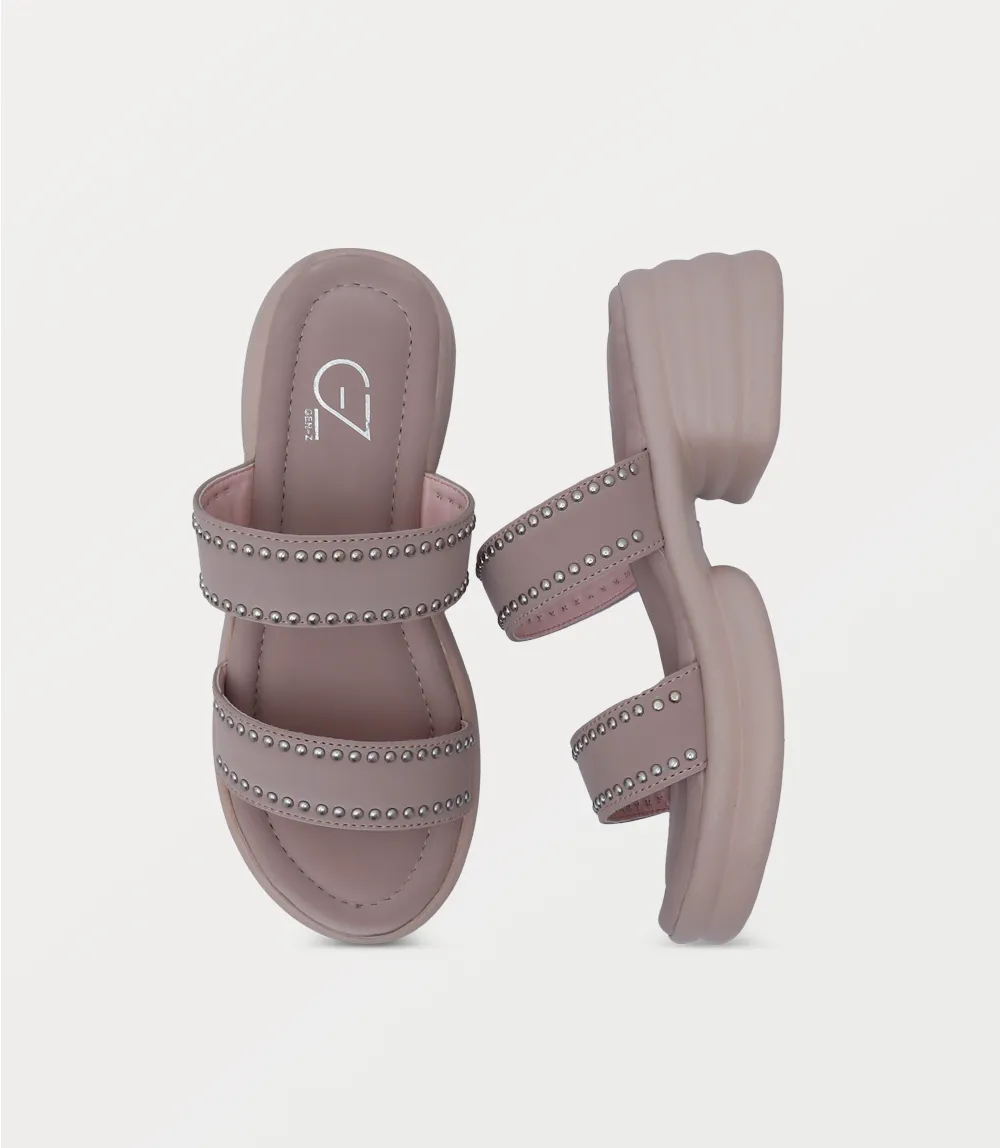 BW10467-LILAC-Women Platform Slipper