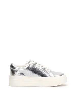 Caitrona Platform Sneaker in Silver
