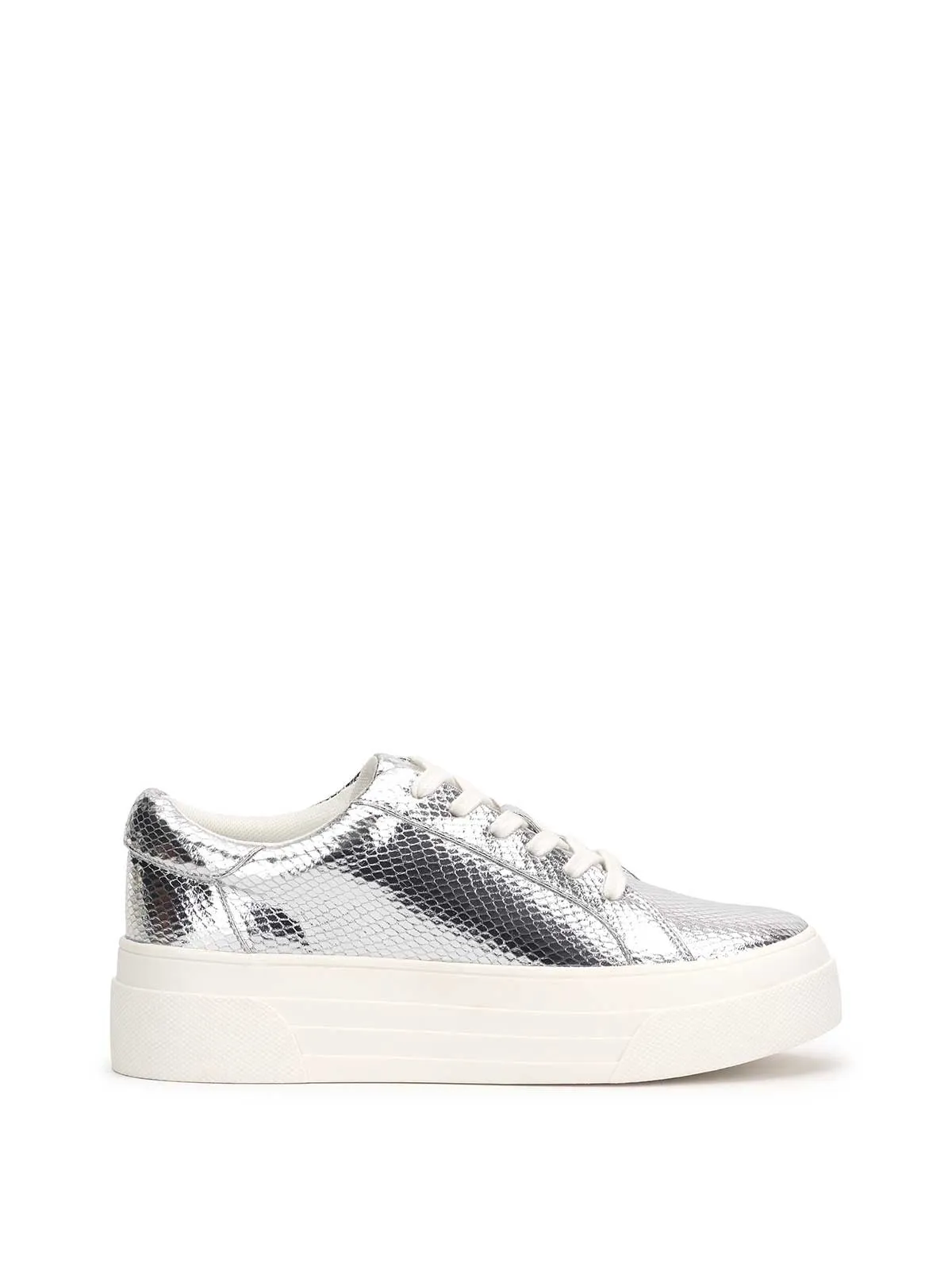Caitrona Platform Sneaker in Silver