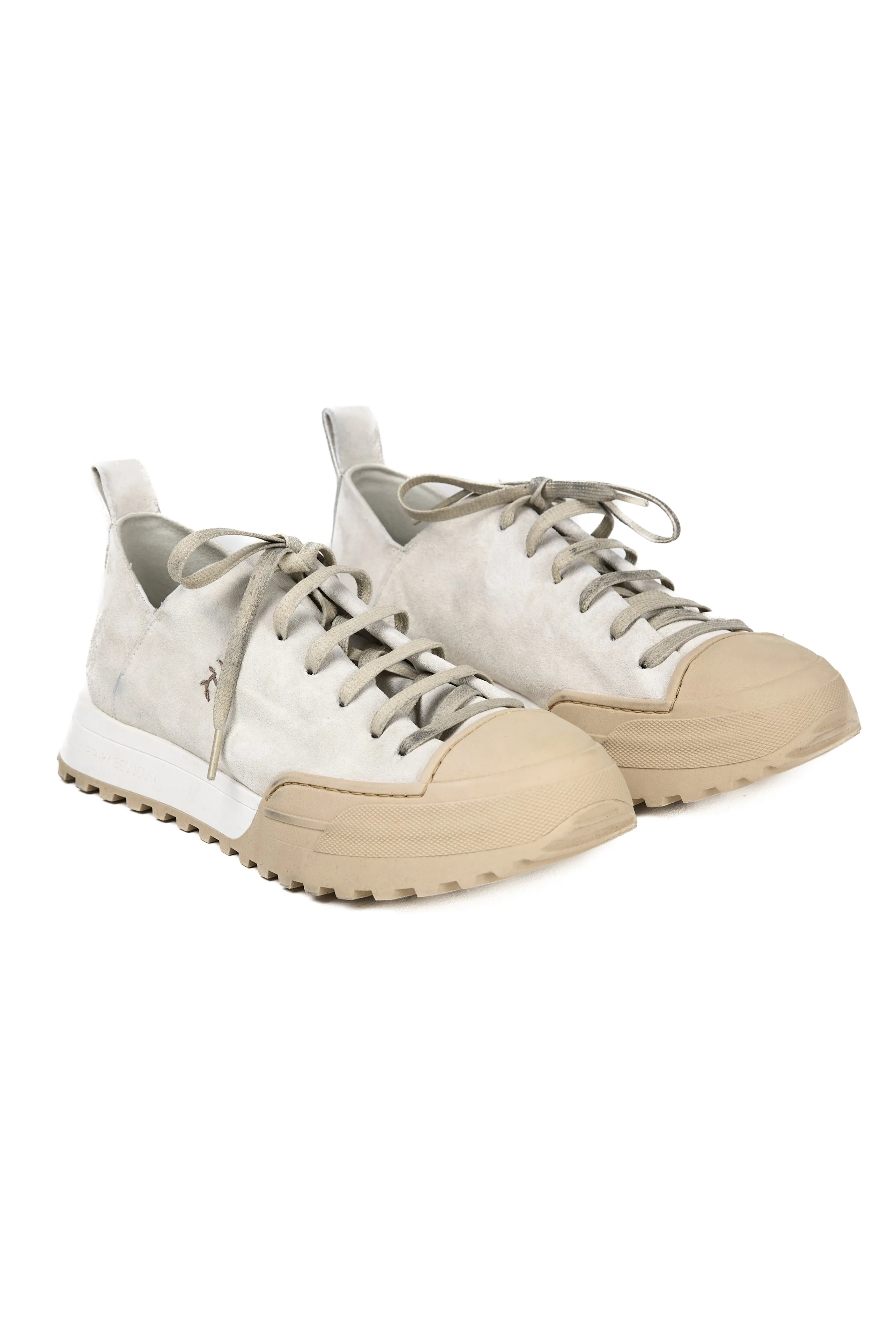 Camoscio Leather Sneaker in Vintage Gesso