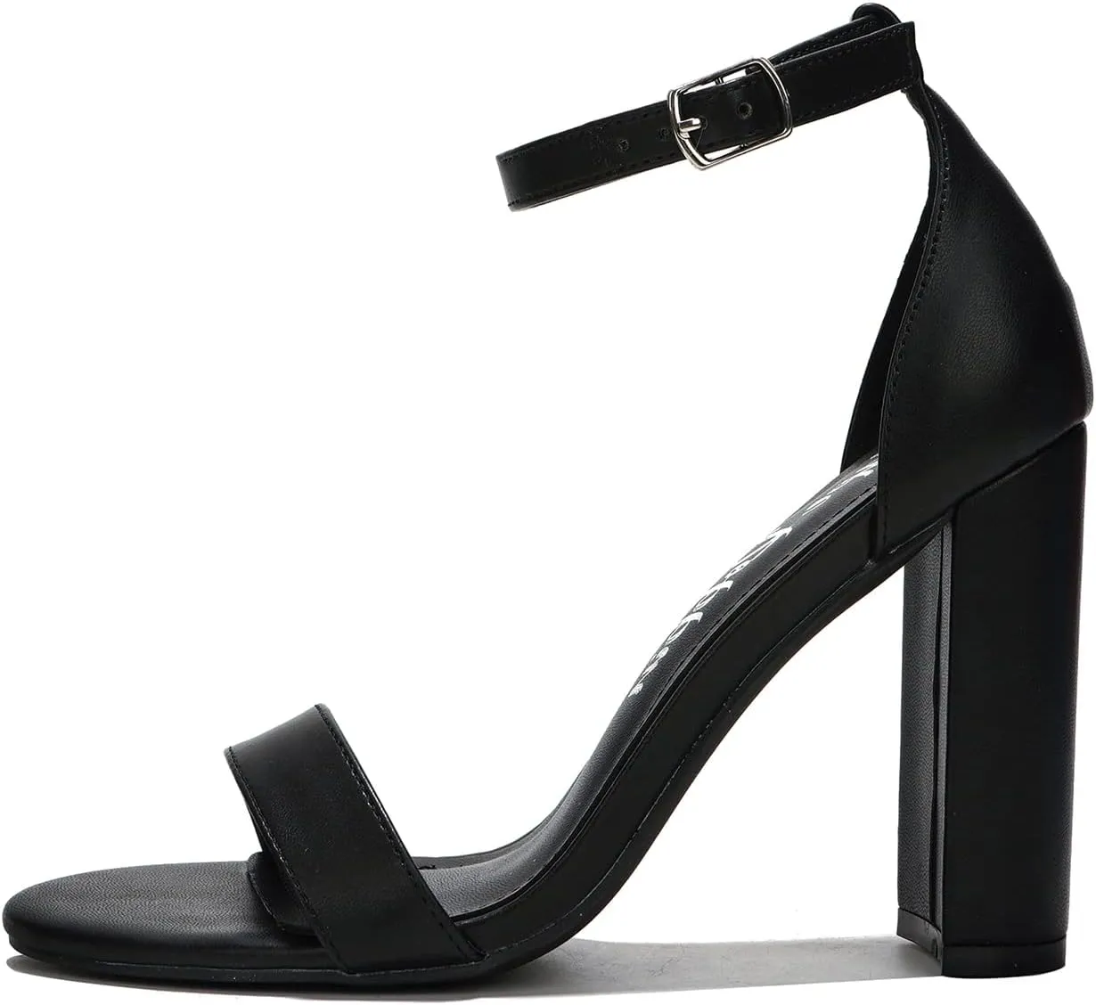 Cape Robbin Athens Open Toe Buckle Closure Block Heels (Athens)