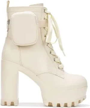 Cape Robbin Monik Round Toe Platform Block Heel Booties (Monik)