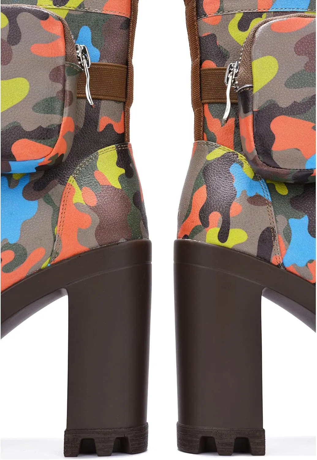 Cape Robbin Monik Round Toe Platform Block Heel Booties (Monik)