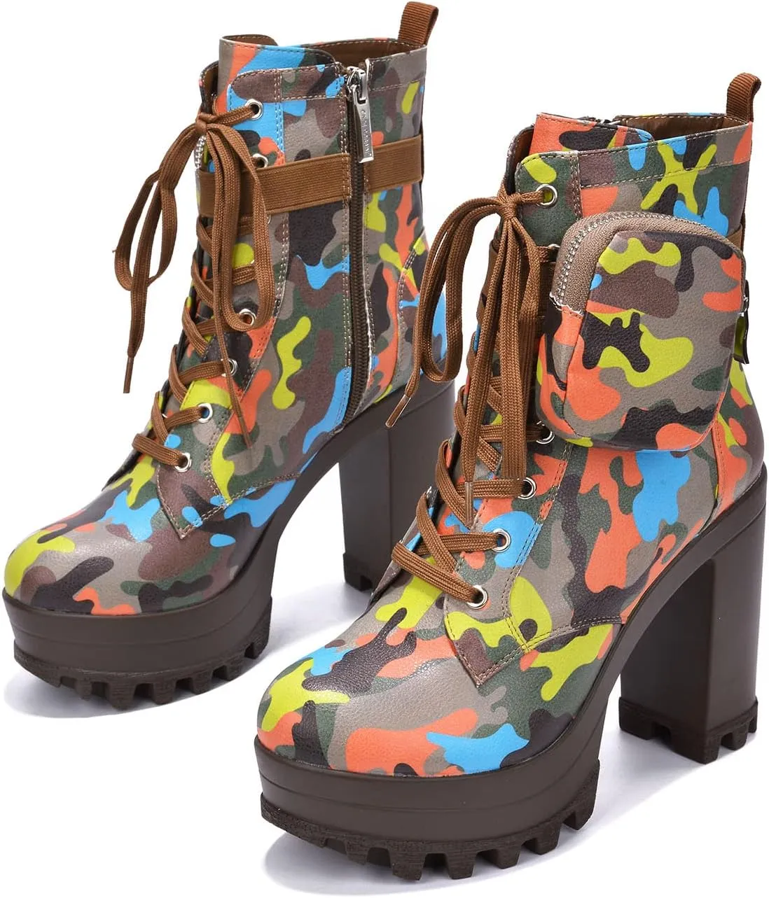 Cape Robbin Monik Round Toe Platform Block Heel Booties (Monik)