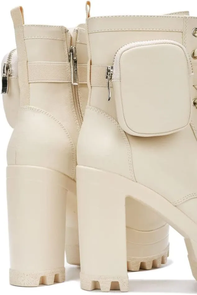 Cape Robbin Monik Round Toe Platform Block Heel Booties (Monik)
