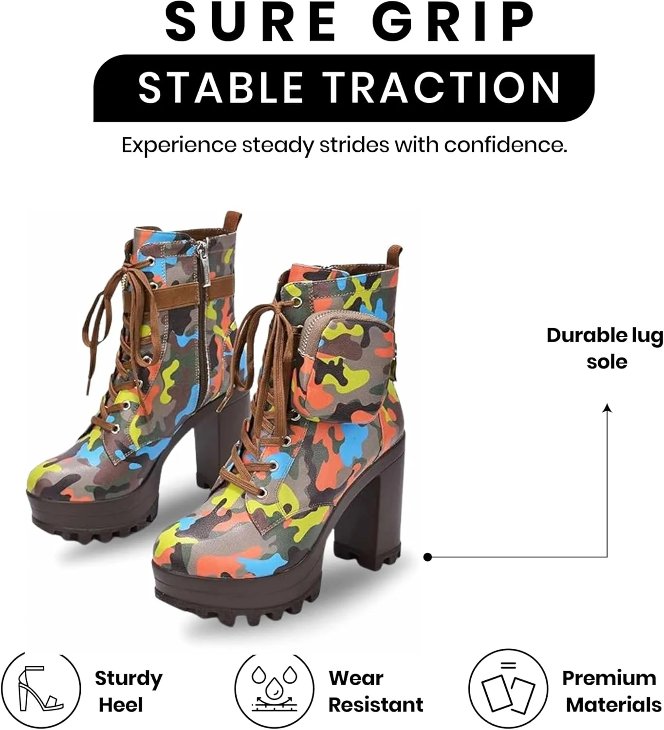 Cape Robbin Monik Round Toe Platform Block Heel Booties (Monik)