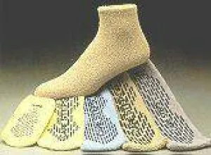 Care-Steps Slipper Socks Adult Large Tan Above the Ankle, 80104 - Pack of 12
