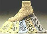 Care-Steps Slipper Socks Adult Large Tan Above the Ankle, 80104 - Pack of 12