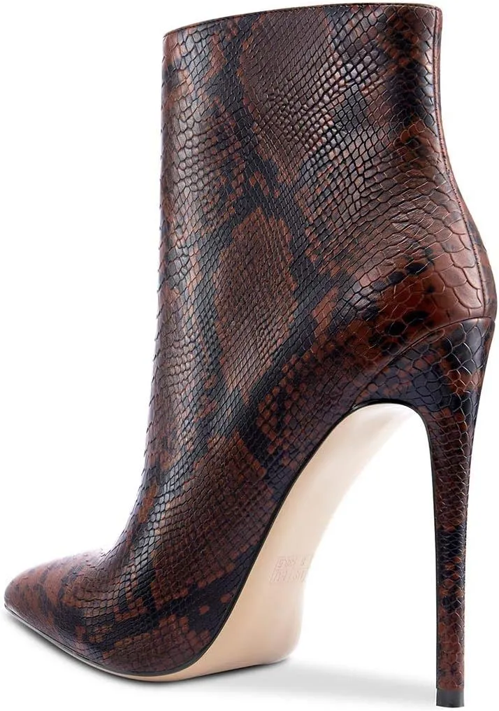 Castamere Womens High Heel Ankle Boots Pointed Toe Slip-on Stiletto Boot with Zipper 12CM Heels