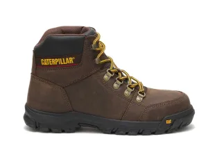 CAT Men's Outline Steel Toe Work Boot Seal Brown 9.5