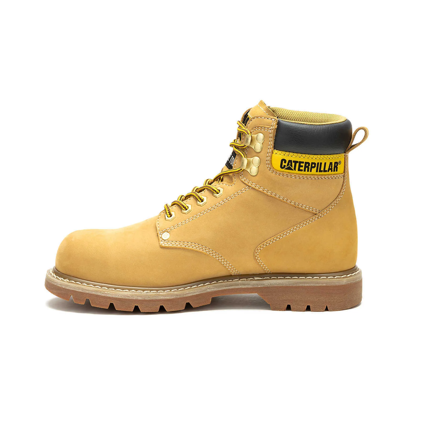 Caterpillar Men's Second Shift Waterproof Steel Toe Work Boot Black | Honey Reset