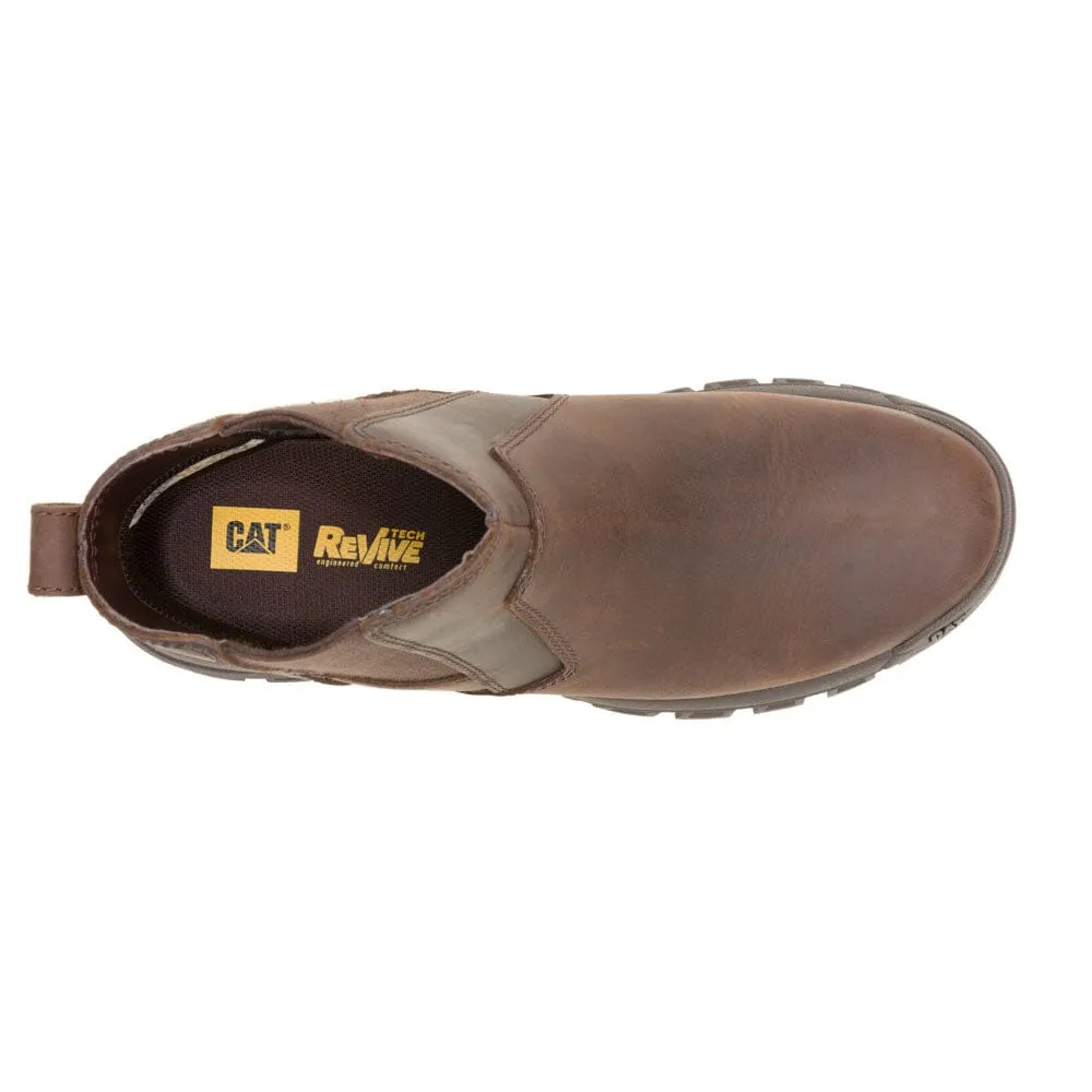 Caterpillar Mens Threshold Chelsea Boot Dark Brown