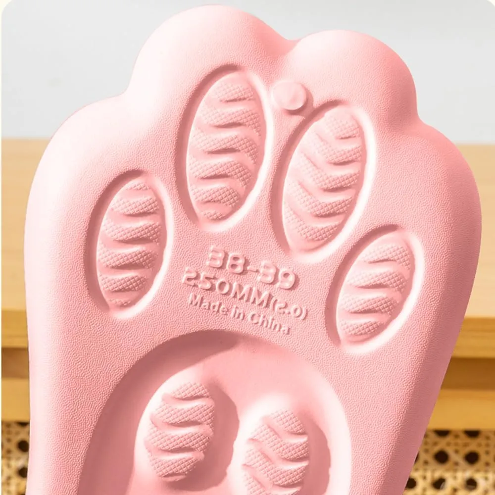 Cat's Claw Slippers EVA Bathroom Slippers Ladies Summer Outside Wear Home Indoor Thick Soles Non-slip Cute Couple