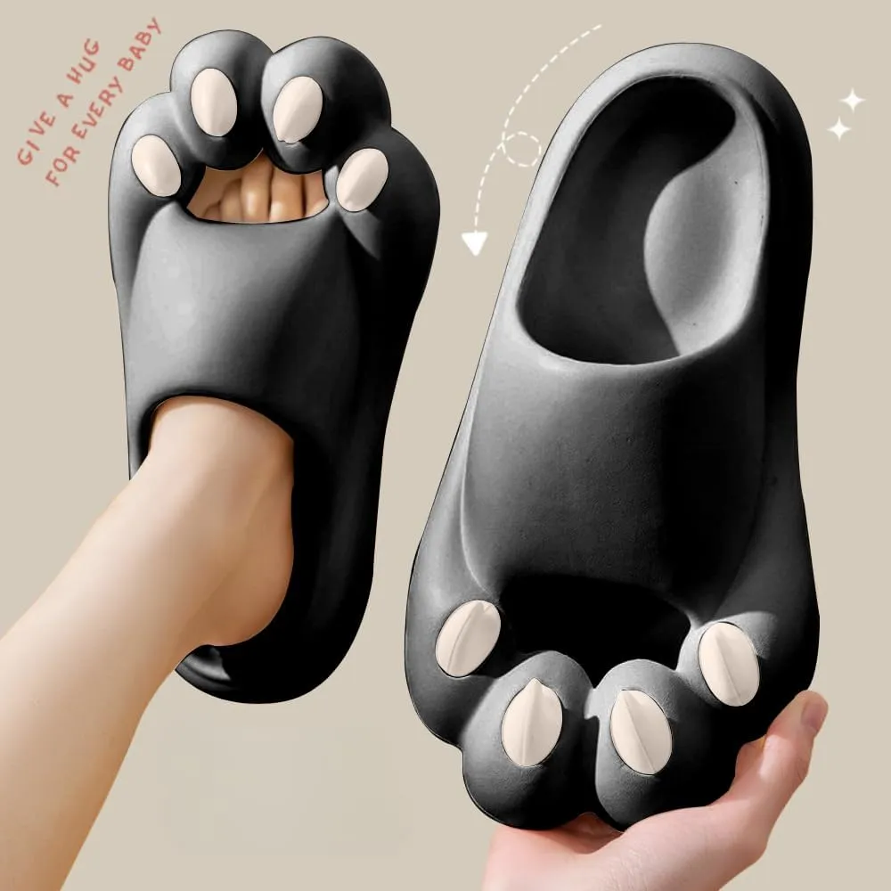 Cat's Claw Slippers EVA Bathroom Slippers Ladies Summer Outside Wear Home Indoor Thick Soles Non-slip Cute Couple
