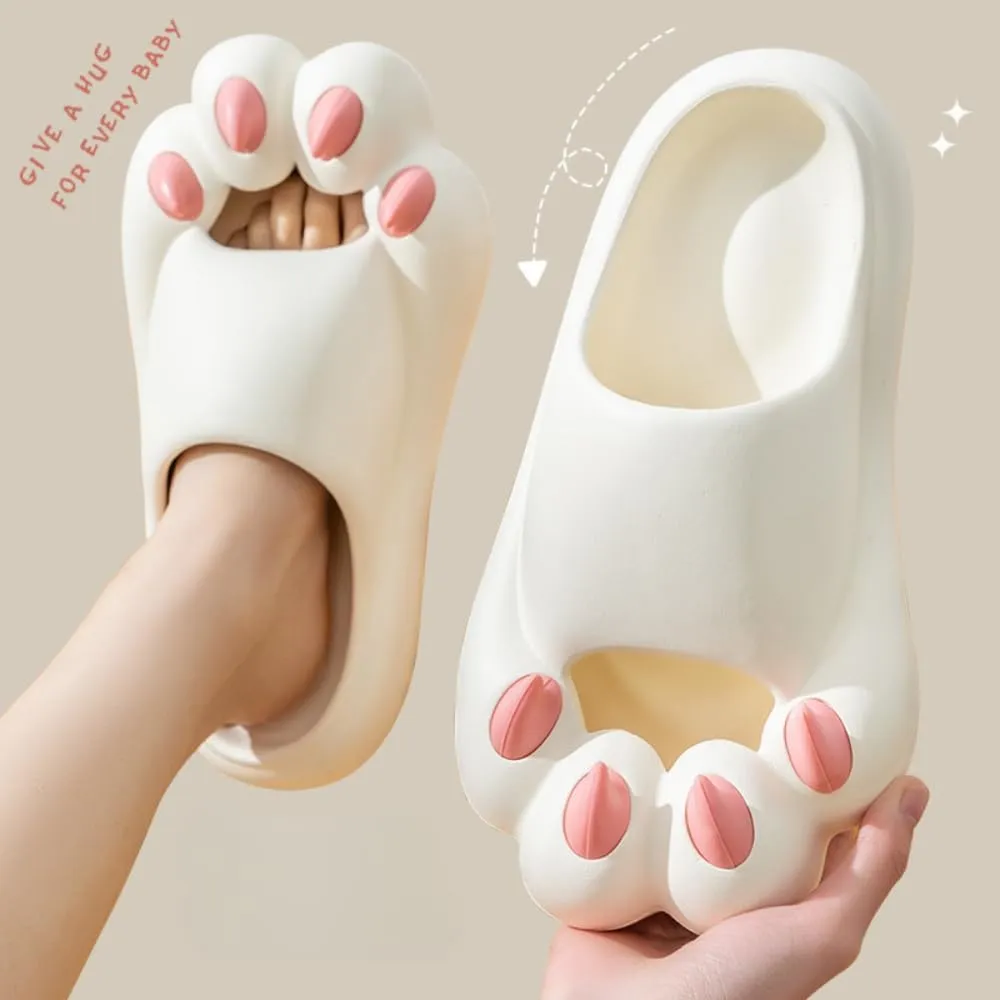 Cat's Claw Slippers EVA Bathroom Slippers Ladies Summer Outside Wear Home Indoor Thick Soles Non-slip Cute Couple