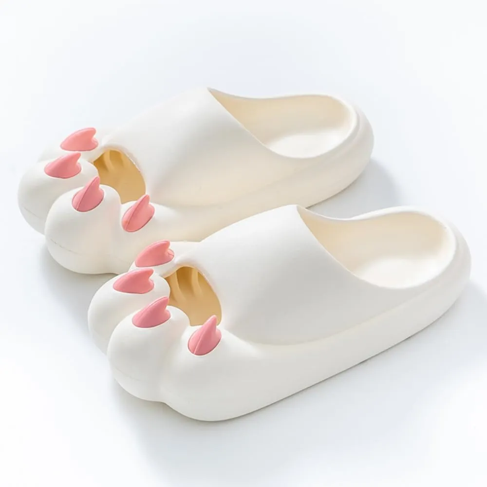 Cat's Claw Slippers EVA Bathroom Slippers Ladies Summer Outside Wear Home Indoor Thick Soles Non-slip Cute Couple