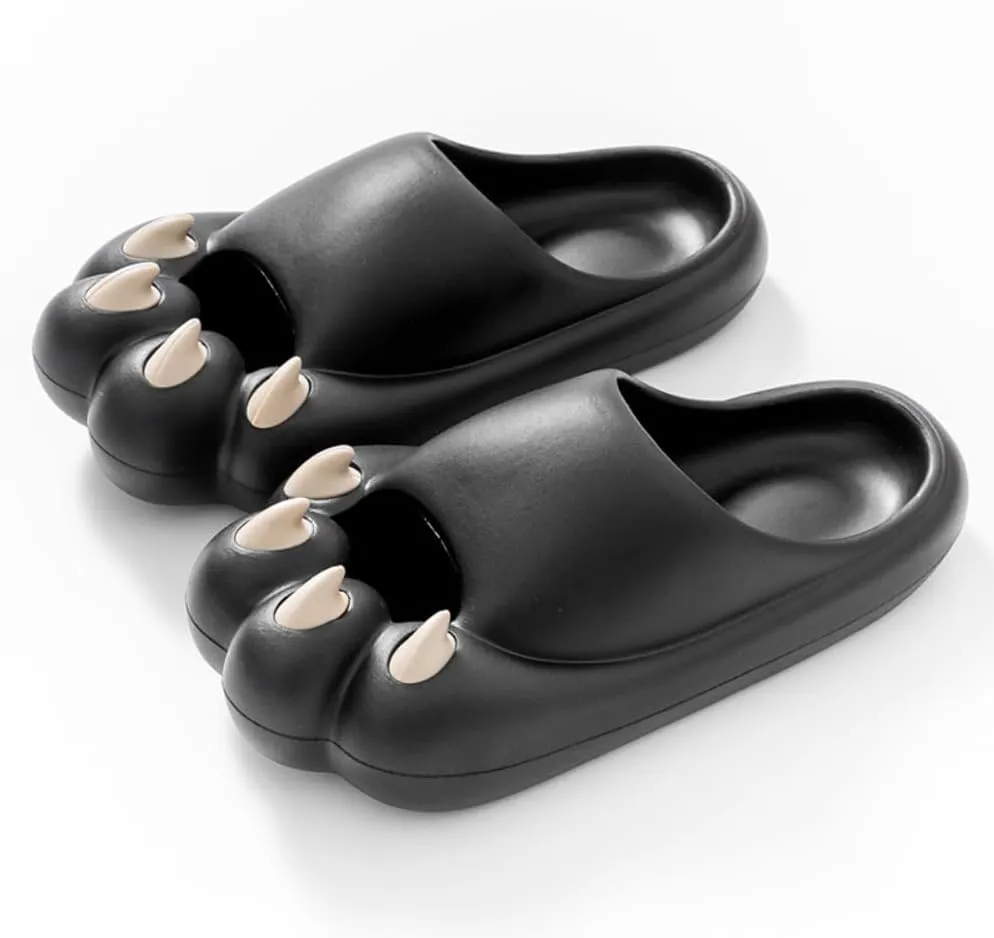 Cat's Claw Slippers EVA Bathroom Slippers Ladies Summer Outside Wear Home Indoor Thick Soles Non-slip Cute Couple