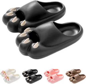 Cat's Claw Slippers EVA Bathroom Slippers Ladies Summer Outside Wear Home Indoor Thick Soles Non-slip Cute Couple