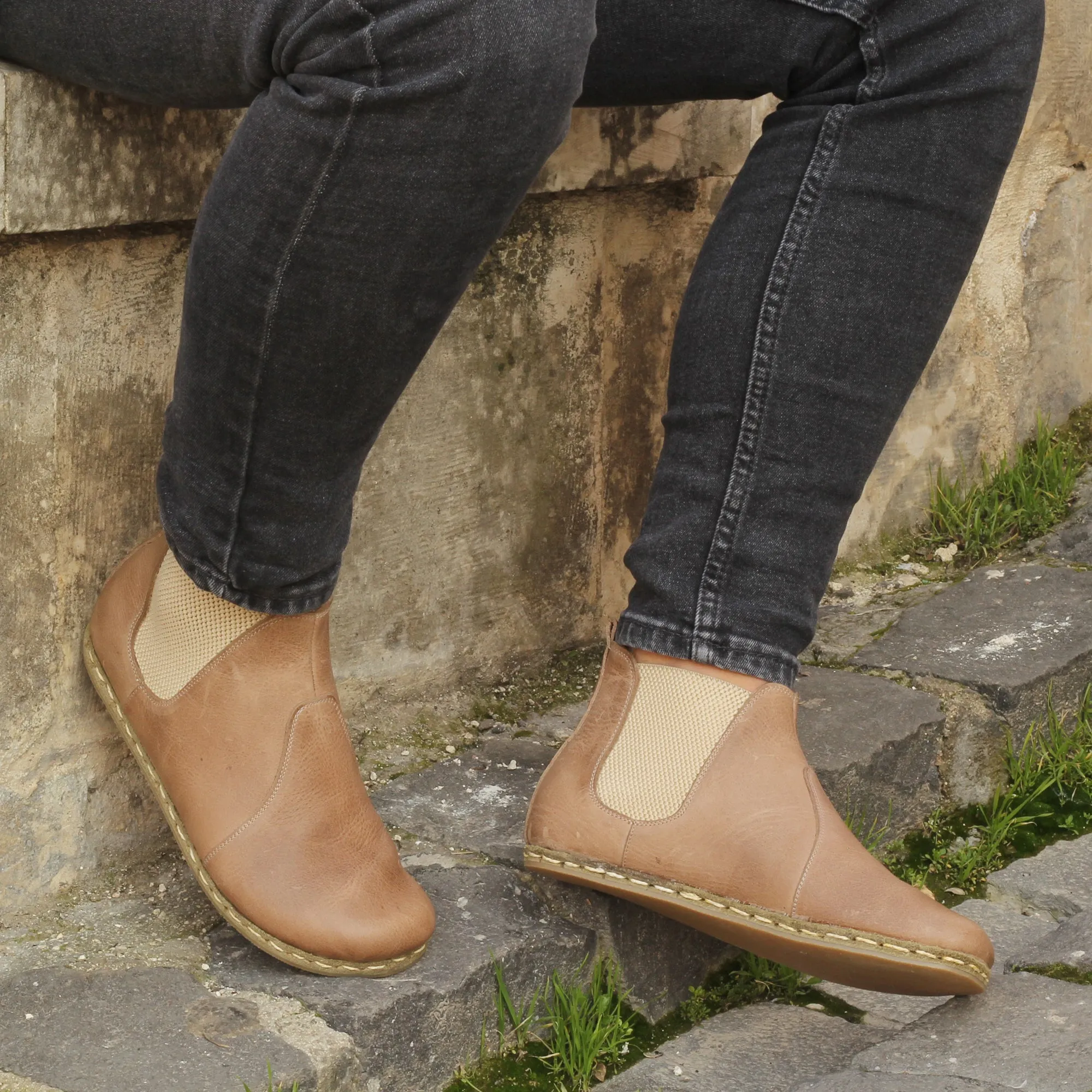 Chelsea Barefoot Boots Crazy Vision Handmade Men's