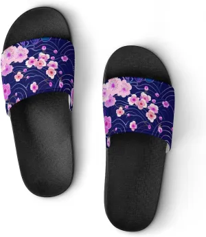 Cherry Blossoms Japanese Waves Fashion Womens And Mens Slippers House Shower Shoes Indoor Outdoor Beach