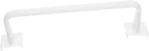 Ciieeo Self Adhesive Towel Bar 2 Piece Set White Easy Install No Drill Wall Mounted Towel Holders for Kitchen Bathroom Modern Design