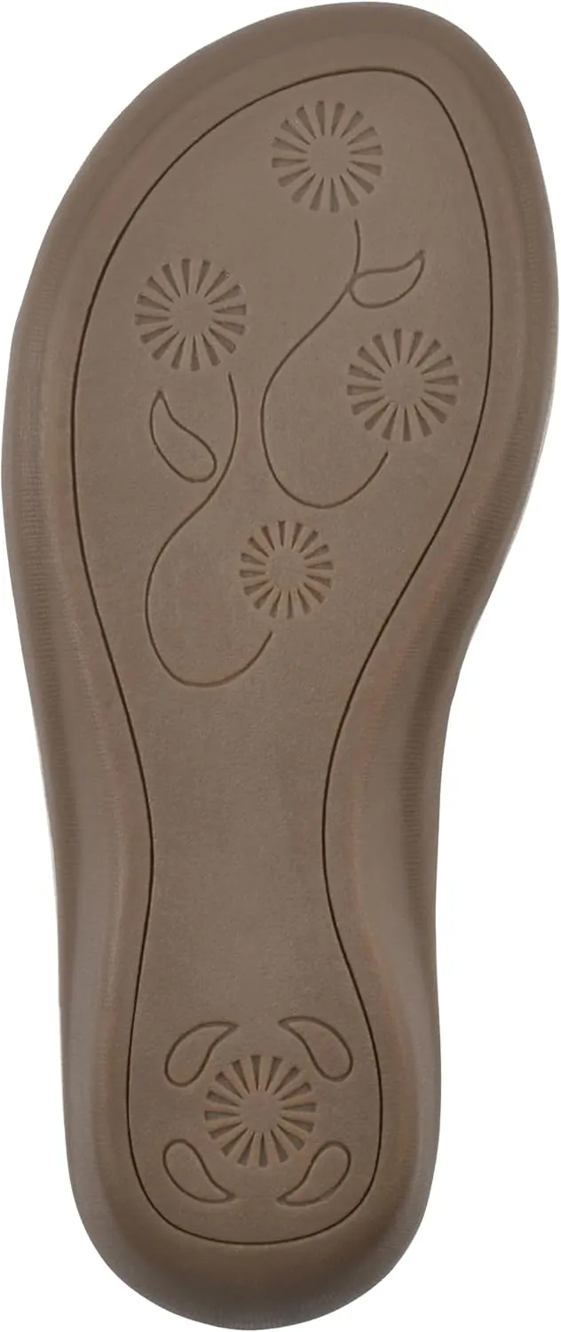 CLIFFS BY WHITE MOUNTAIN Women's Cassia Mini Wedge Flower Flip Flop Sandal