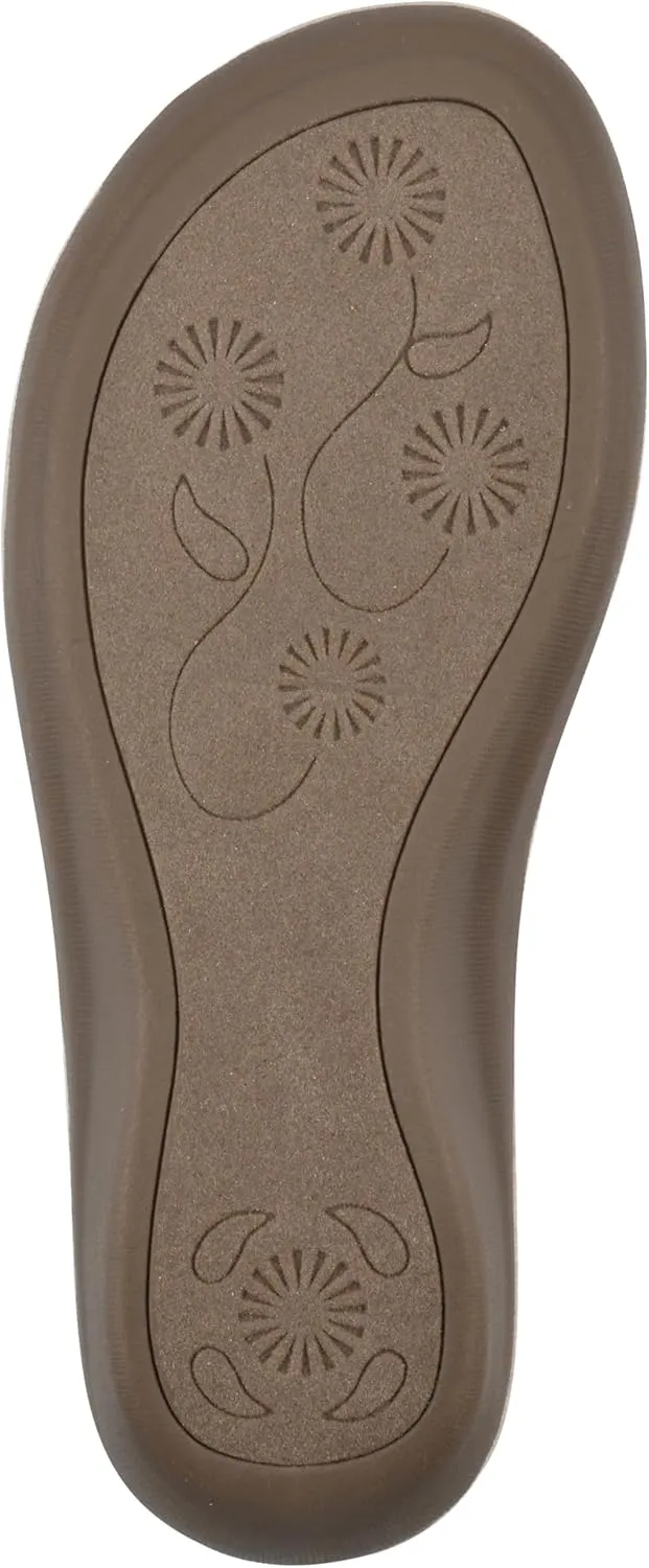 CLIFFS BY WHITE MOUNTAIN Women's Comate Rhinestoned Mini Wedge Flip Flop Sandal