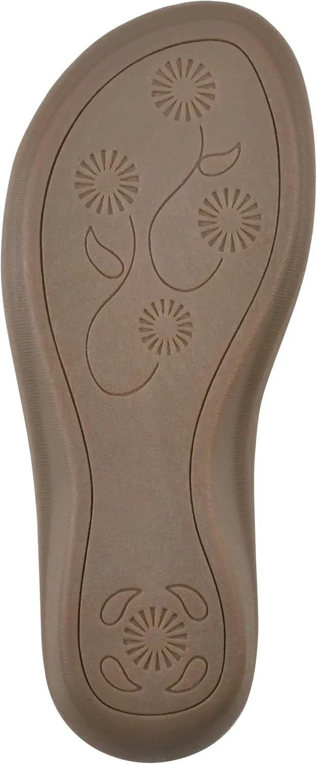 CLIFFS BY WHITE MOUNTAIN Women's Comate Rhinestoned Mini Wedge Flip Flop Sandal