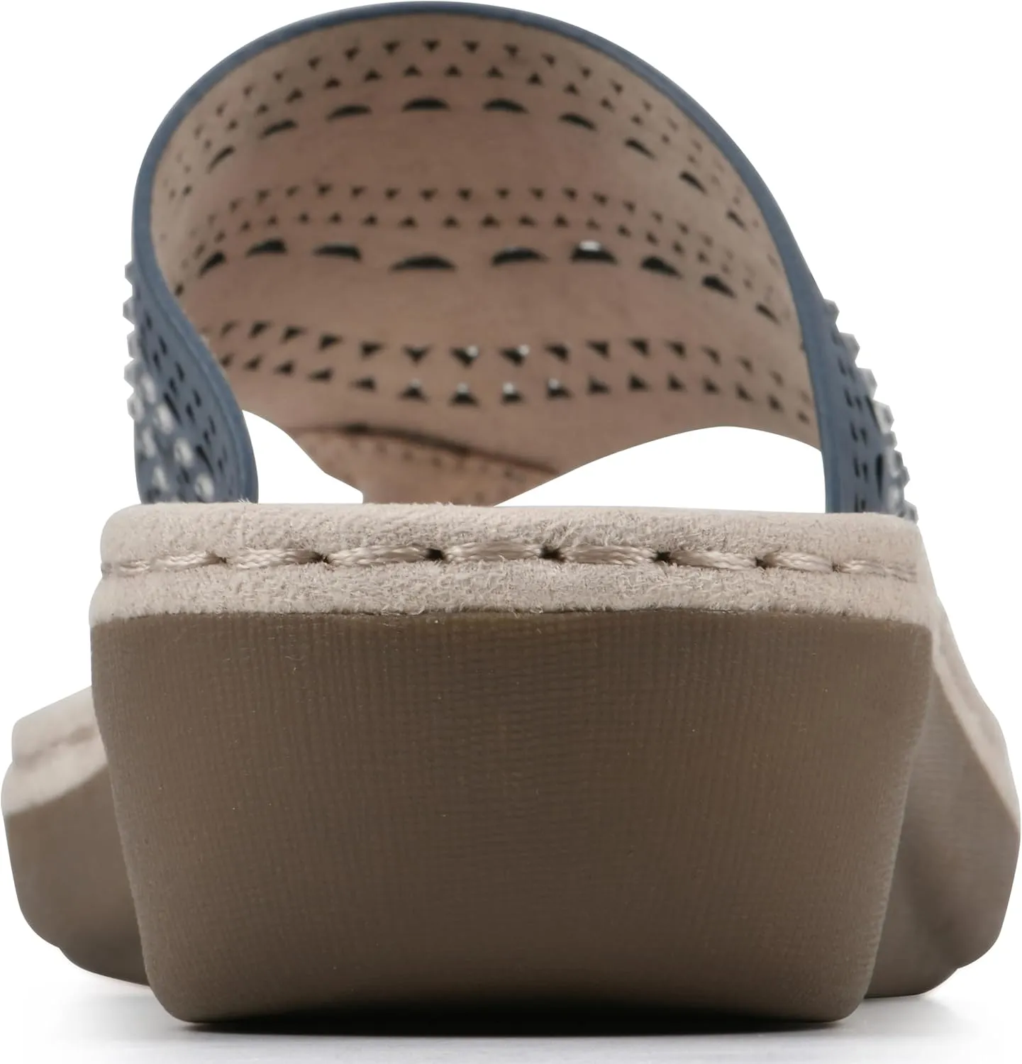 CLIFFS BY WHITE MOUNTAIN Women's Comate Rhinestoned Mini Wedge Flip Flop Sandal