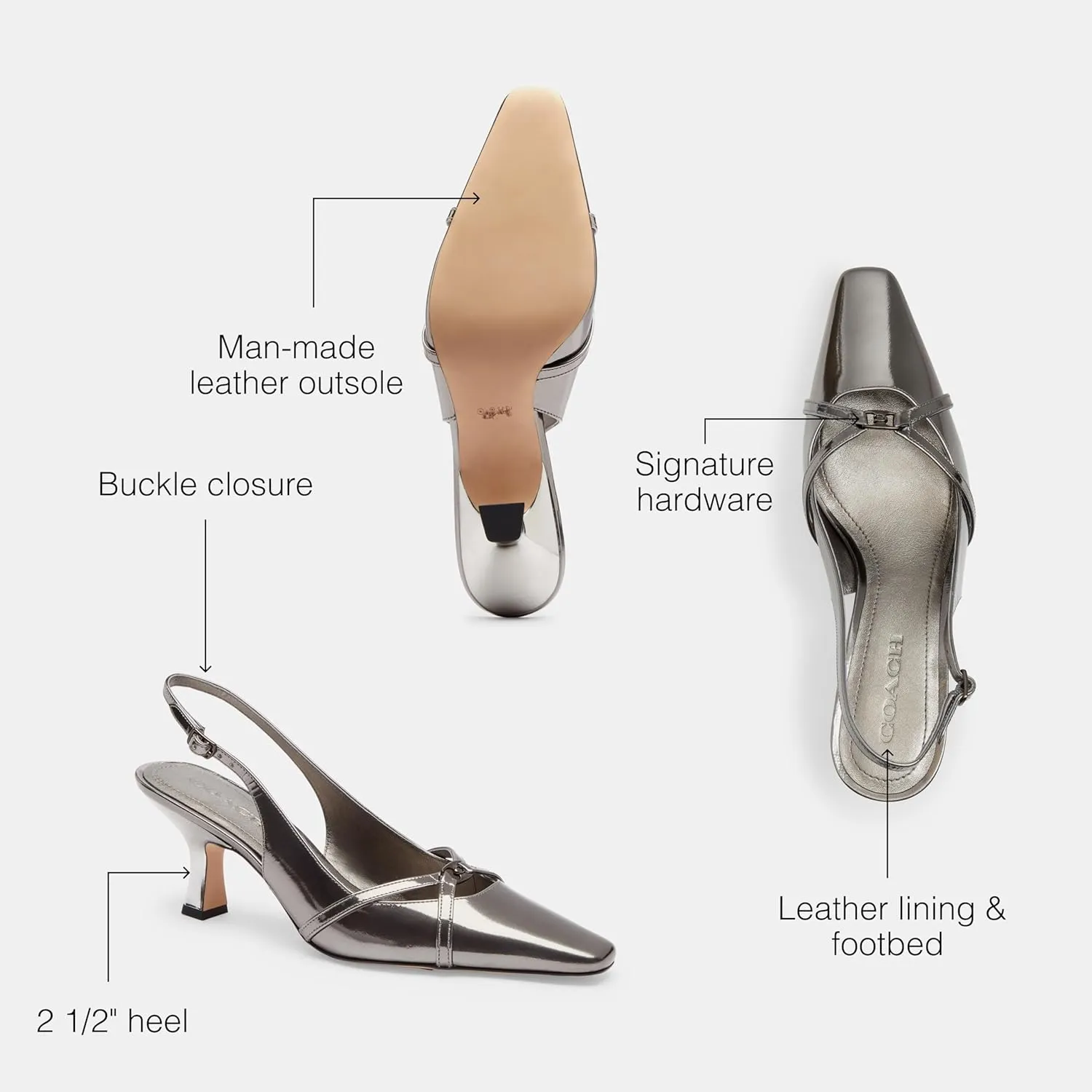 Coach Womens Rowyn Slingback Pump
