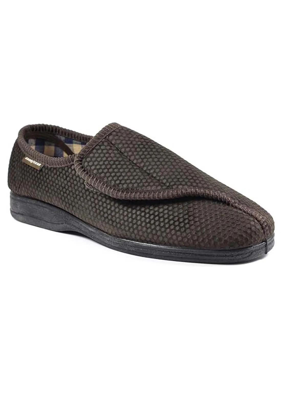 Columbus11 Velcro Slipper - Brown