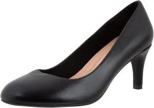 Comfort Plus by Predictions Women's Karma Mid-Heel Round Toe Pump