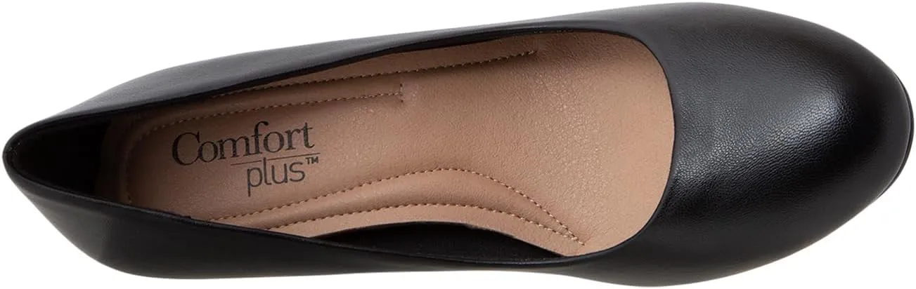 Comfort Plus by Predictions Women's Karma Mid-Heel Round Toe Pump