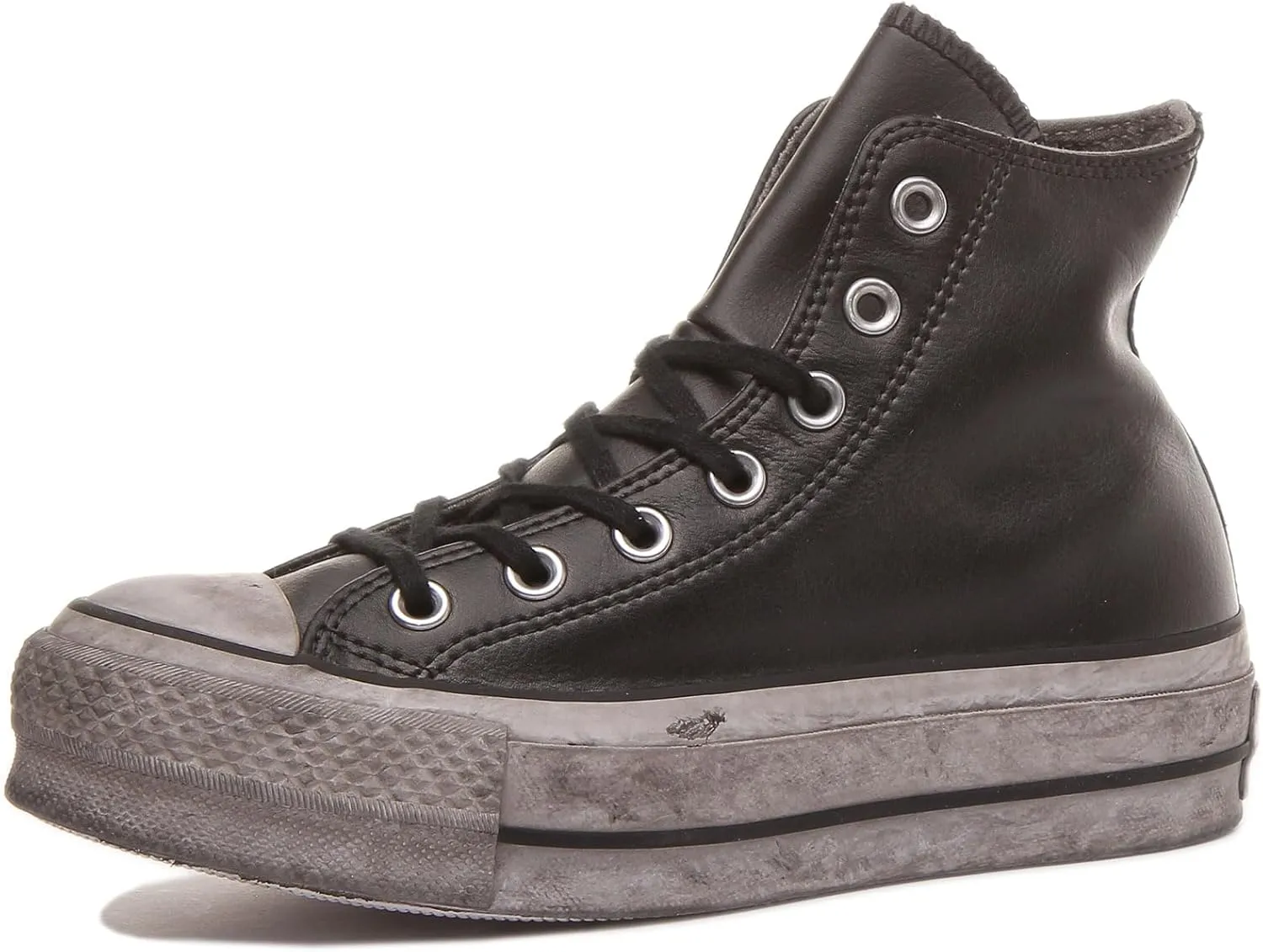 Converse All Star Platform Black Leather Women's Sneaker Woman Fw 2019