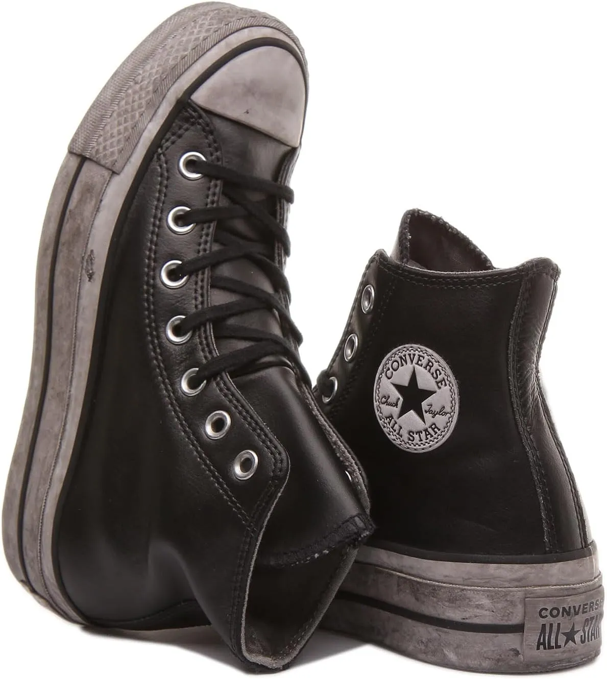 Converse All Star Platform Black Leather Women's Sneaker Woman Fw 2019