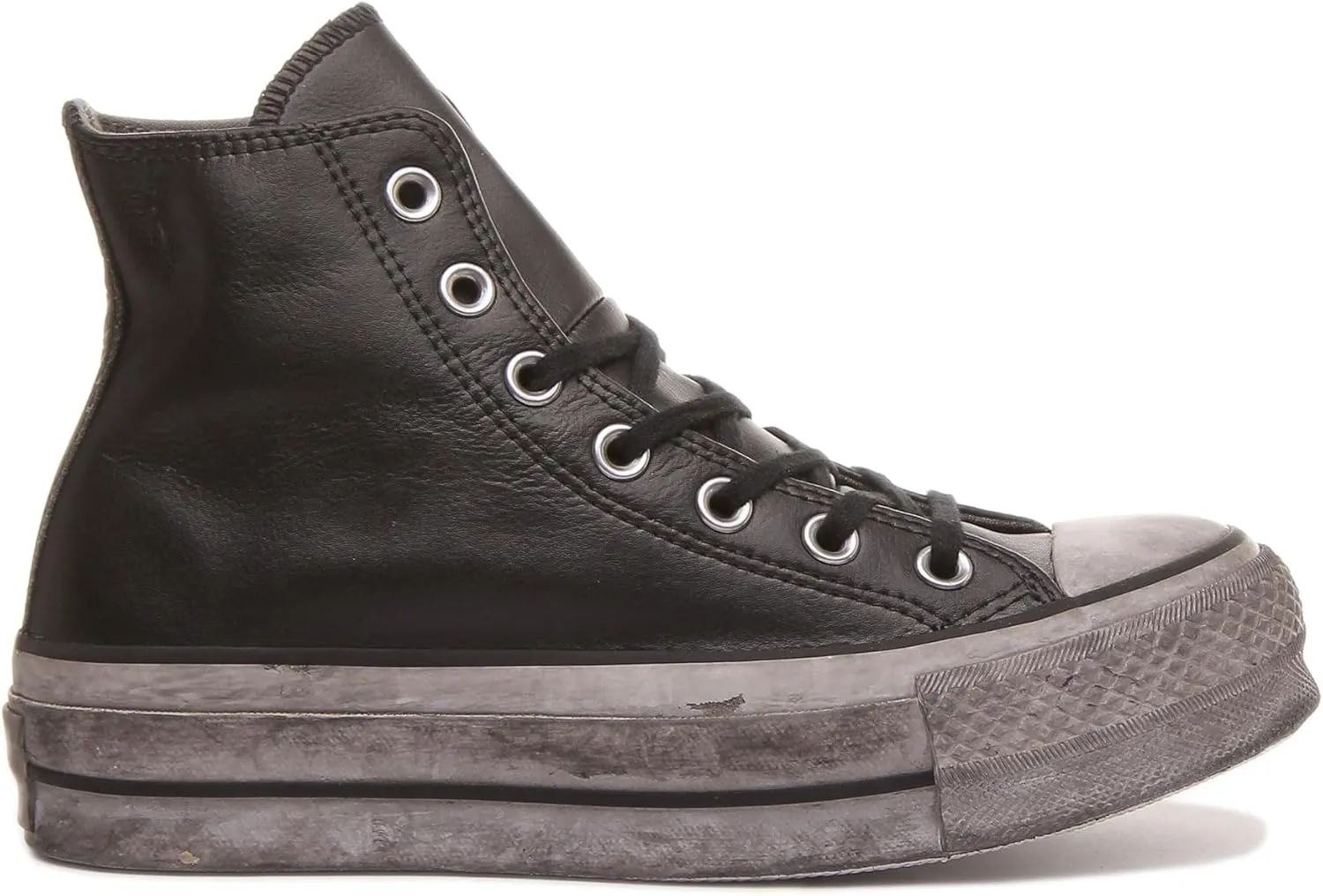 Converse All Star Platform Black Leather Women's Sneaker Woman Fw 2019