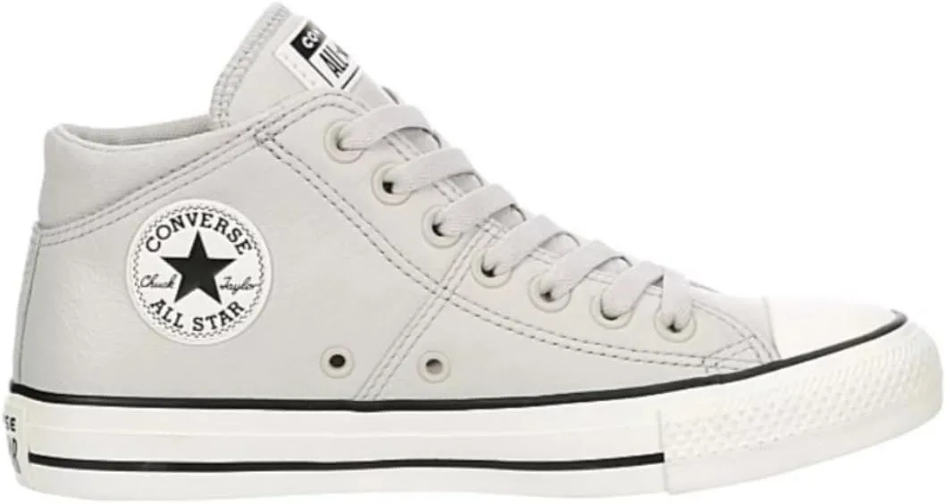Converse Unisex Chuck Taylor All Star Madison Ox Mid High Leather Sneaker - Lace up Closure Style - Pale Putty/Egret/Black