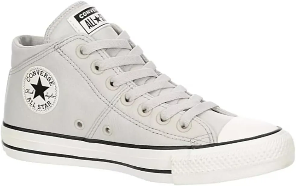 Converse Unisex Chuck Taylor All Star Madison Ox Mid High Leather Sneaker - Lace up Closure Style - Pale Putty/Egret/Black