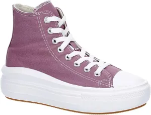 Converse Unisex Move High Canvas Sneaker - Lace up Closure Style - Dreamy Dahlia/White/Black 8.5