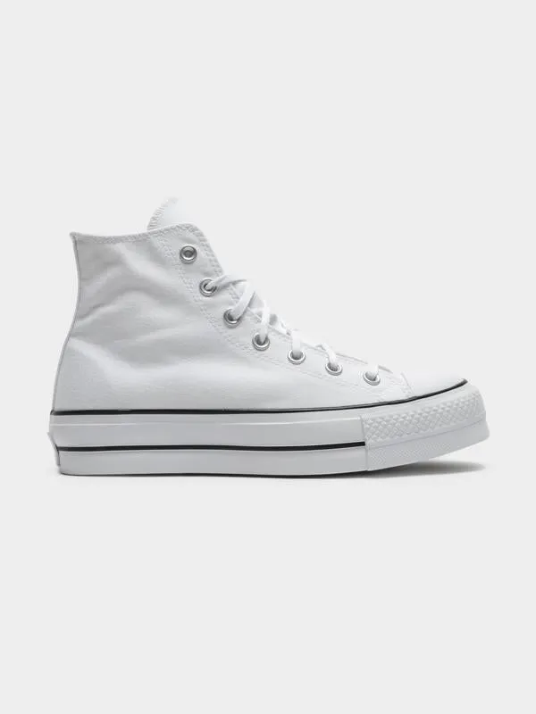Converse Womens Chuck Taylor All Star Canvas Lift High Top - White